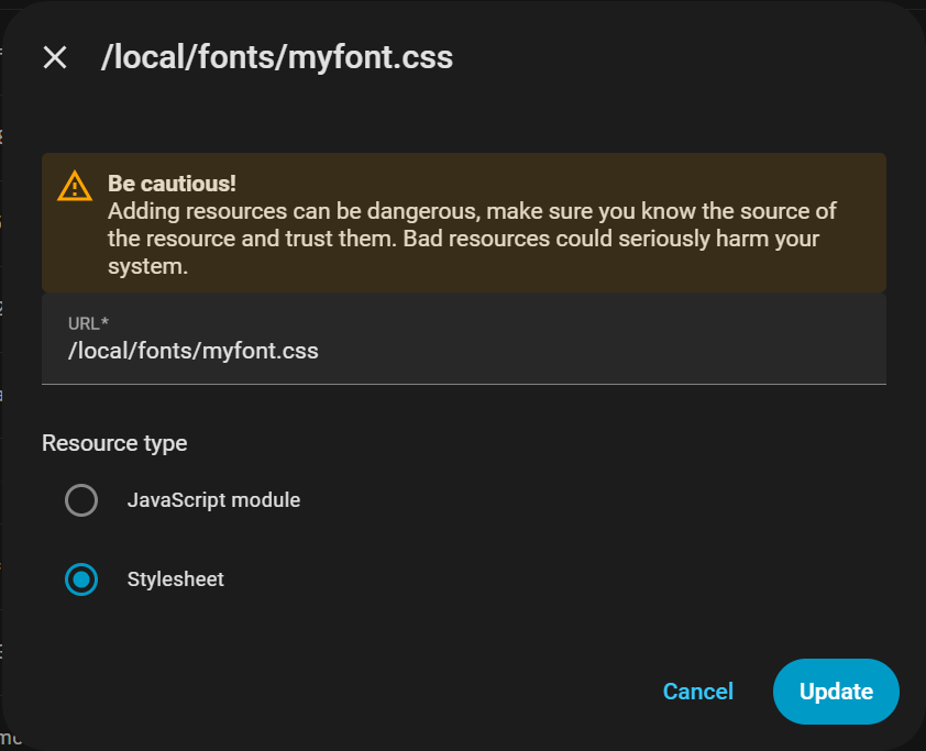 Resources fonts
